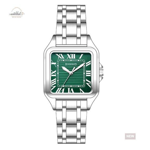 Vintage Roman Numeral Square Watch Retro Classic Stainless Steel Band